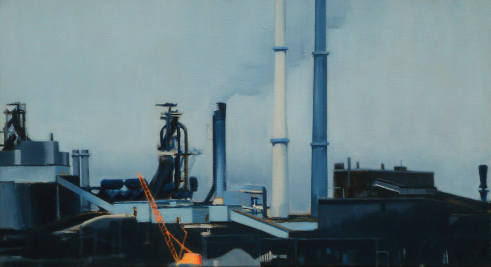 2011 noordzeekanaal 1, 50x90cm acryl- en olieverf op linnen ©july leesberg