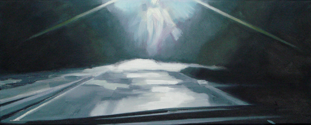 2012 van een dag met m 3, 20x50cm olieverf op katoen ©july leesberg