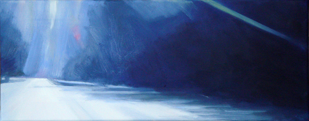 2012 van een dag met m 2, 20x50cm olieverf op katoen ©july leesberg