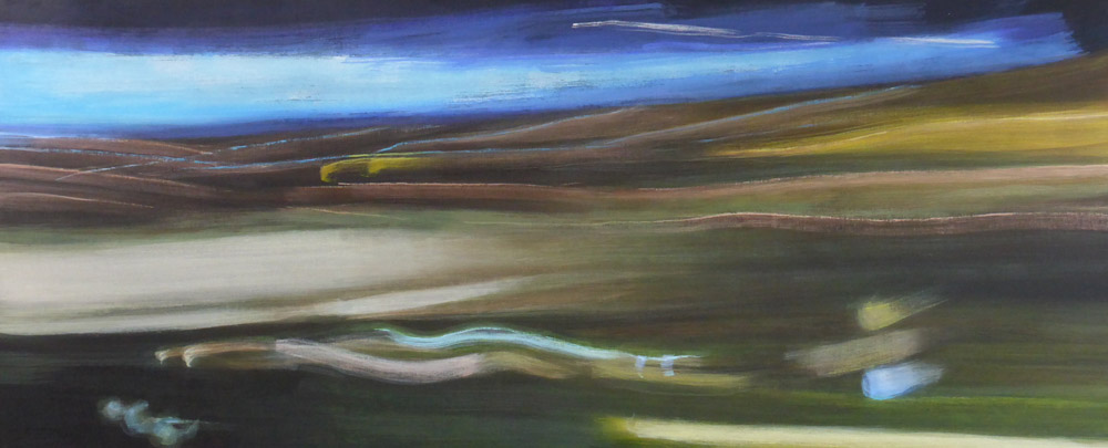 2014 veenendaal vanaf de A12, 80x200cm eitempera op linnen ©july leesberg